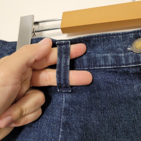 Vintage 🇨🇦 Made in Canada Simon Chang Jeans Blue Jean Denim Maxi Quilted Skirt - Picture 8 of 16